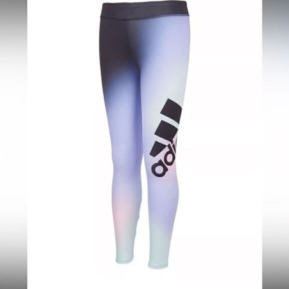 ADIDAS Little Girls AEROREADY Ombre Graphic Tight, leggings,workout pants size 4 - Picture 3 of 9